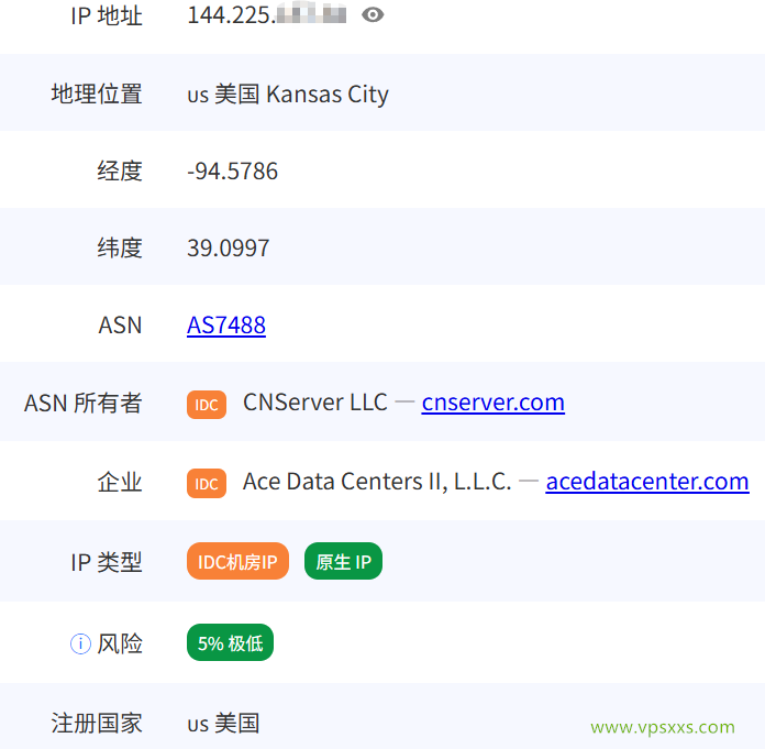 DediOne美国洛杉矶优化VPS是否住宅IP检测