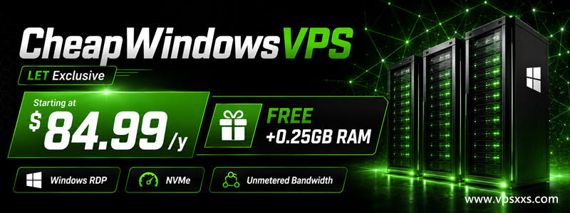 CheapWindowsVPS美国洛杉矶/纽约/达拉斯/芝加哥/荷兰/爱尔兰Windows VPS：84.99美元/年，无限流量，多送内存