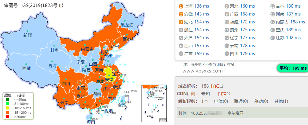 DediOne美国洛杉矶CMIN2 VPS国内ping