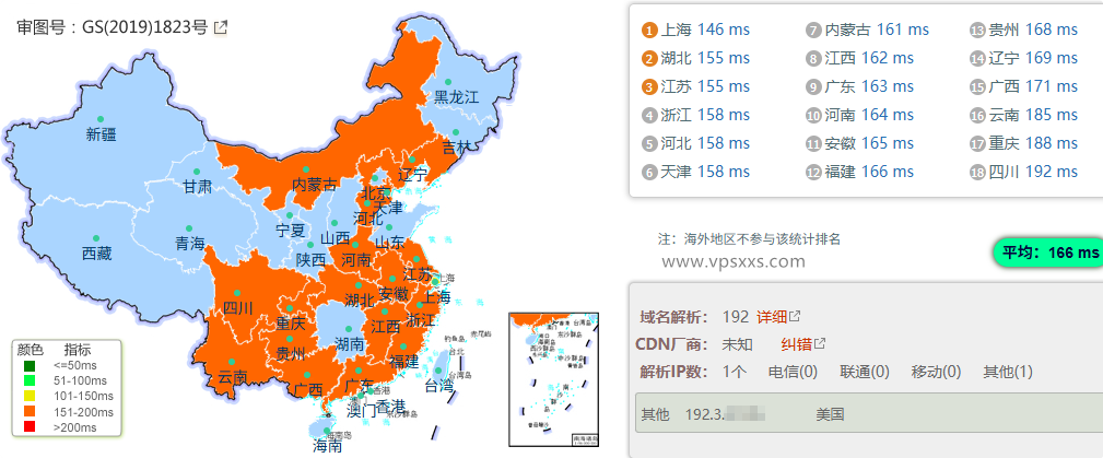 DediRock美国洛杉矶VPS国内ping