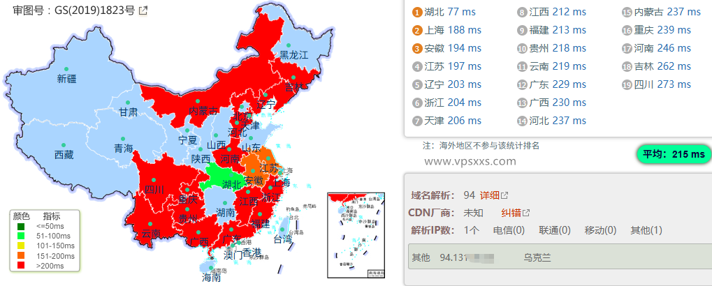 Friendhosting西班牙VPS国内ping