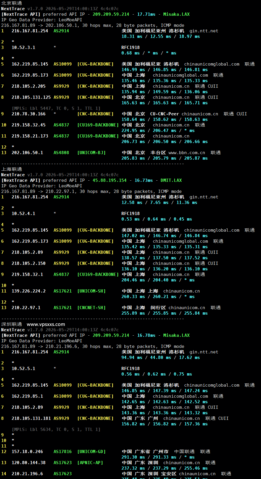 ZgoCloud洛杉矶AMD ISP VPS联通回程路由