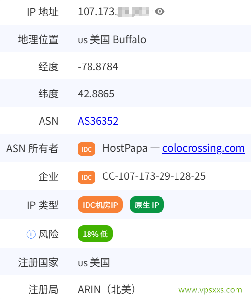 DediRock美国纽约VPS是否住宅IP检测