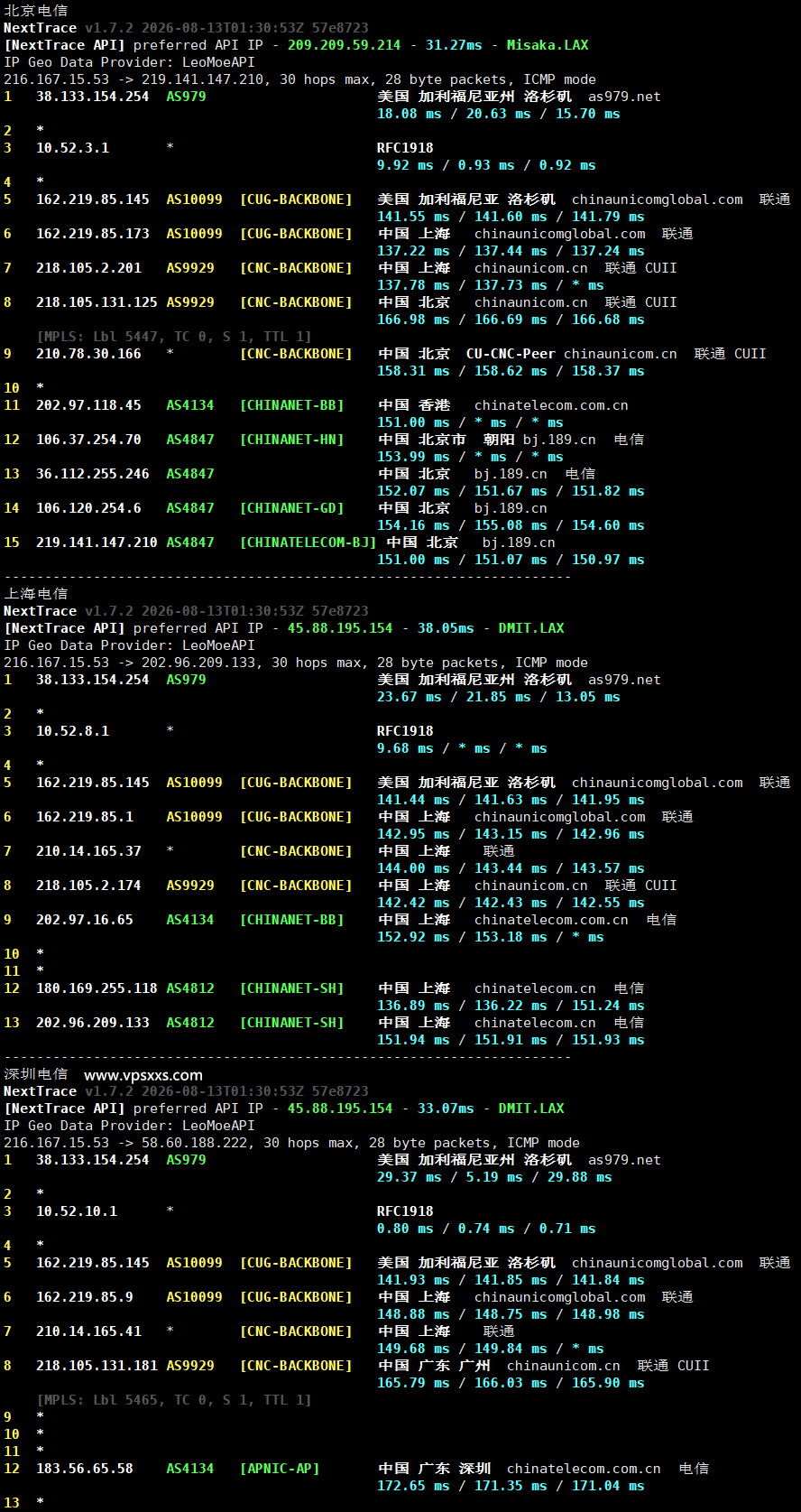NovixLink美国NTT住宅VPS电信回程路由