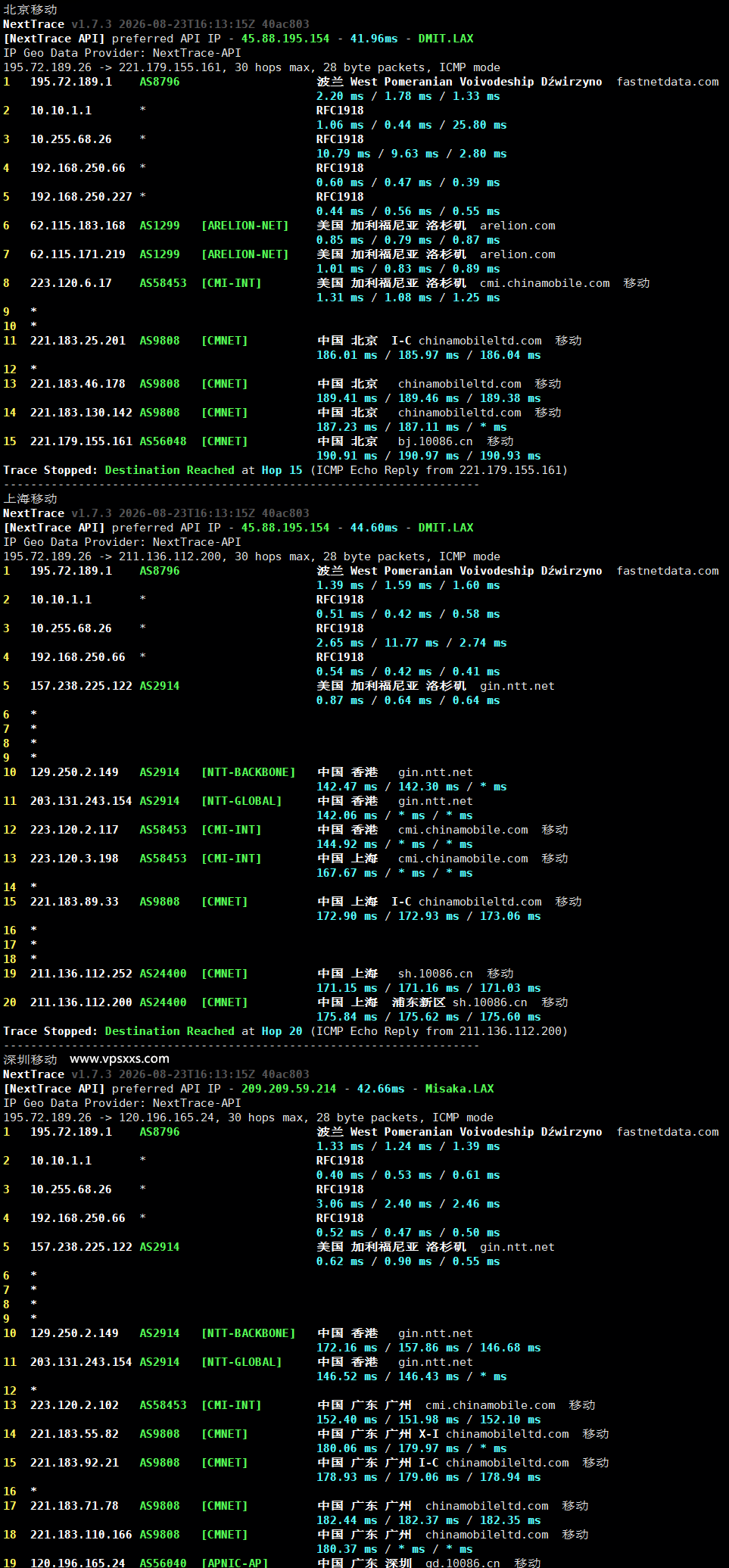 QQG.NET美国洛杉矶BGP VPS移动回程路由