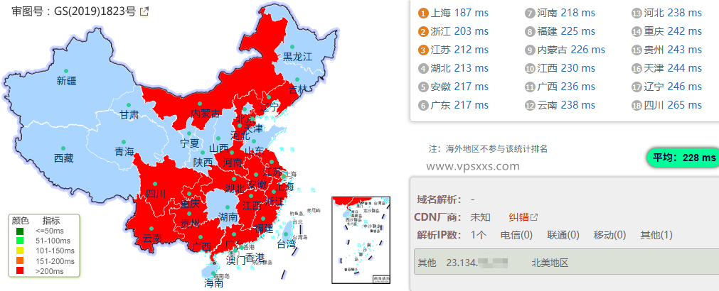 Fourplex美国纽约VPS到国内的延迟速度测试