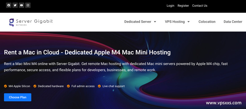 Server Gigabit推出全新Mac mini M4和M6独立主机
