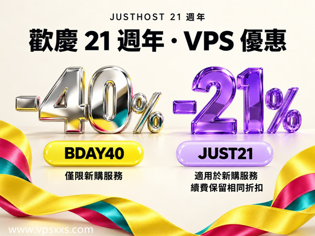 JustHost成立21周年庆