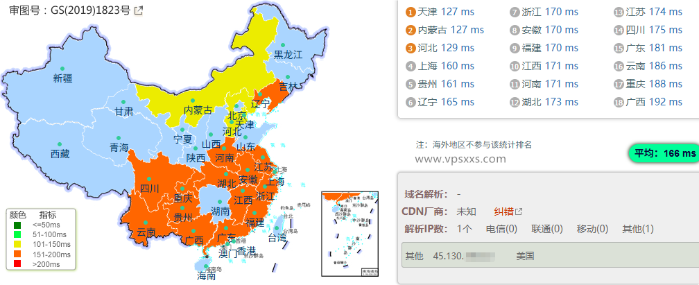 V.PS德国高性能VPS到国内的延迟速度测试
